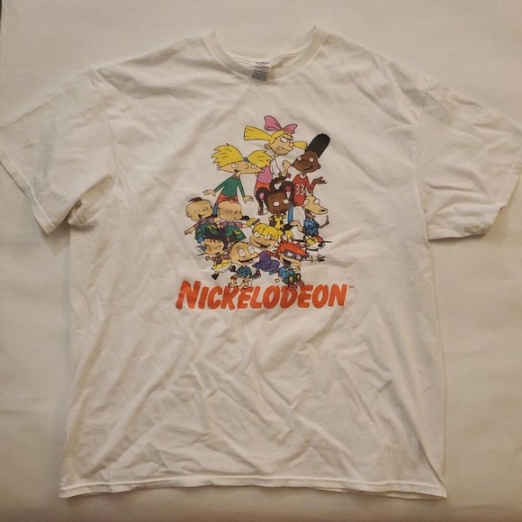 Vintage Delta Pro Weight Nickelodeon Rugrats Graphic White T-Shirt Mens XL - Picture 1 of 7